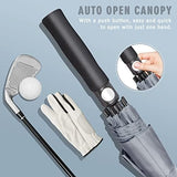 ZOMAKE Automatic Open Extra Large Golf Umbrella 51/54/62/68 Inch, Double Canopy Vented Windproof Oversize Stick Umbrellas for Rain