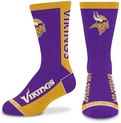 For Bare Feet Unisex Kid's NFL MVP Crew Sock Youth