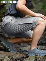 FREE SOLDIER Men's Cargo Hiking Shorts with Belt Lightweight Quick Dry Tactical Shorts with Pockets for Casual Work Golf