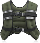 ZELUS Weighted Vest, 6lb/8lb/12lb/16lb/20lb/25lb/30lb Weight Vest with Reflective Stripe for Workout, Strength Training, Running, Fitness, Muscle Building, Weight Loss, Weightlifting