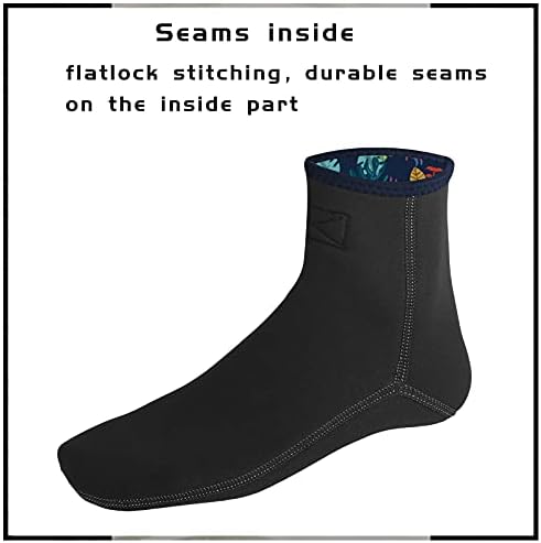 OMGear Water Socks Neoprene Socks Beach Booties 3mm 5mm Anti-Slip Wetsuit Footwear Fin Swim Sand Proof Socks
