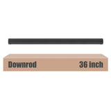 DPXMYG 36 inch Ceiling Fan Downrod, 3 FT Black Downrod for Ceiling Fan, 1 inch Outside Diameter, Boom Suitable for a Wide Range of Fans (Black, Not Threaded)