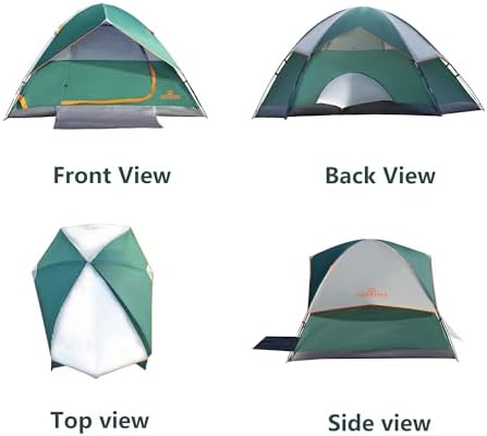 2-12 Person Tents for Camping Waterproof, Backpack Double Layer Tents, Perfect Picnics, Fishing and Backyard Camping