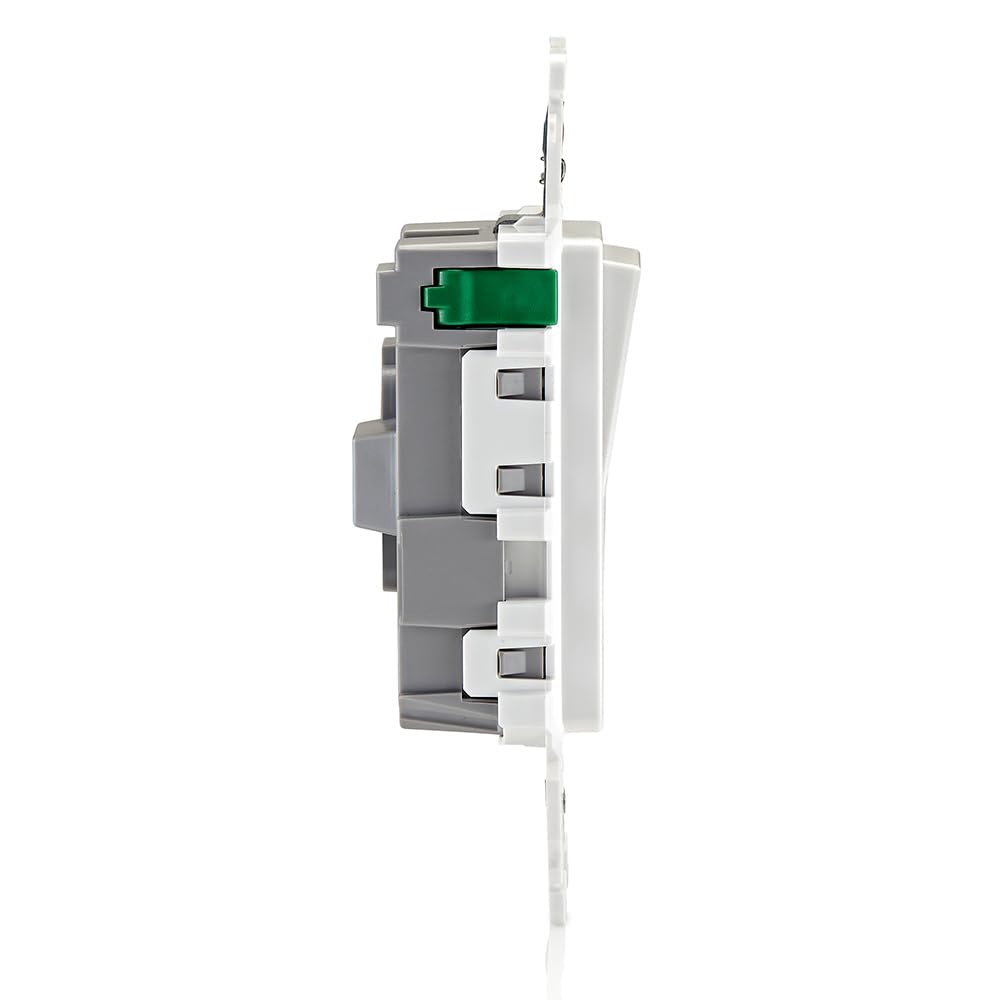 Leviton Lever Edge 15 Amp Single Pole Rocker Switch,E5601-MW,White,(Pack of 40)