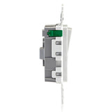 Leviton Lever Edge 15 Amp Single Pole Rocker Switch,E5601-MW,White,(Pack of 40)