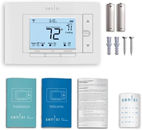 Sensi Smart Thermostat, 100 Years Of Expertise, Wi-Fi, Data Privacy, Programmable, Easy DIY Install, Works With Alexa, Energy Star Certified, Mobile App, ST55