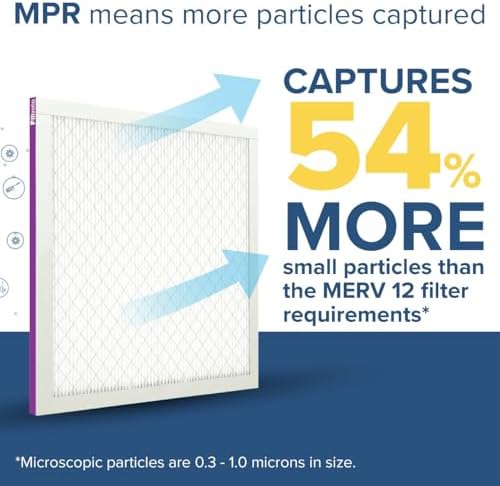 Filtrete 18x24x1 AC Furnace Air Filter, MERV 12, MPR 1500, CERTIFIED asthma & allergy friendly, 3 Month Pleated 1-Inch Electrostatic Air Cleaning Filter, 4-Pack (Actual Size 17.81 x 23.81 x 0.78 in)