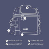 Coleman Pro 16-Can Premium Soft Cooler Lunchbox, Fully Insulated Lid & Body Stays Cold up to 30 Hours