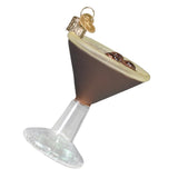 Old World Christmas Espresso Martini Glass Blown Ornament for Christmas Tree, Handcrafted Holiday Decoration, Adult Beverages Collection
