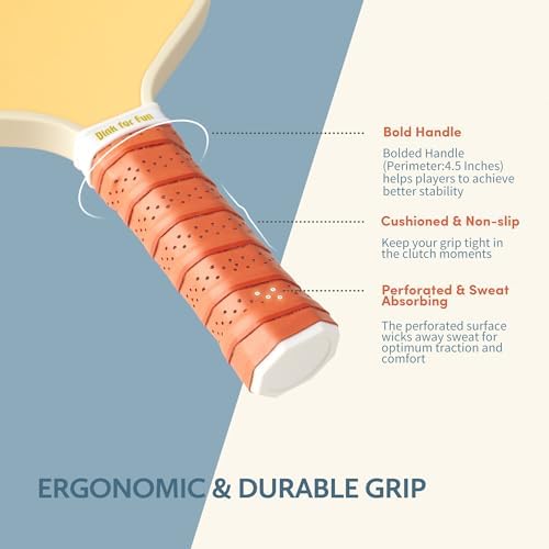 Pickleball Paddles Set of 2/4- USAPA Approved Graphite/Fiberglass Pickleball Racket, 2 Pickleball Rackets, 4 Balls and 1 Portable Carry Bag, Aesthetic Pickle Ball Set for Men Women Beginners