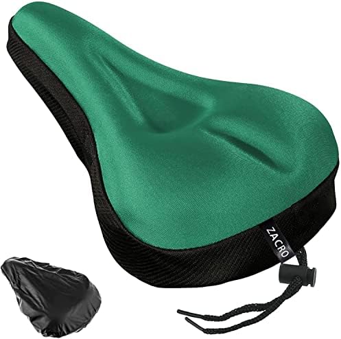 Zacro Bike Seat Cushion - Gel Padded Bike Seat Cover for Men Women Comfort, Extra Soft Exercise Bicycle Seat Compatible with Peloton, Outdoor & Indoor Bike Saddles