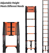 20.3FT Telescoping Ladder, Portable Extension Folding Ladder, Multi-Purpose Compact Telescopic Ladder for Household or Outdoor Work, 330lbs Max Capacity