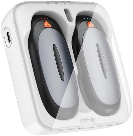 Hand Warmers Rechargeable with 10000mAh Charging Case, 2000mAh Portable Hand Warmers 2 Pack, Reusable Electric Pocket Heater for Hunting, Camping Gear, Outdoors, Gifts for Christmas