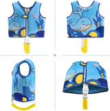 Pottwal Swim Vest for Kids - Swim Jacket for 1-2 Years (24-33LBS) - Buoyancy Aid Made of Neoprene & EPE - with Adjustable Crotch Strap