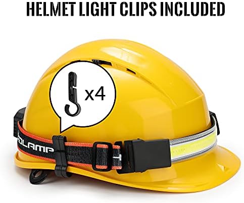 Adelante LED Headlamp Flashlight, 4Pack 1000LM 230°Wide-Beam Rechargeable Head Lamp for Adults, Red Taillight & 16 Clips Waterproof Hard Hat Light Headlamps for Running Hiking and Camping