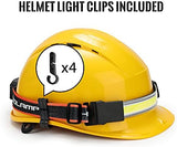 Adelante LED Headlamp Flashlight, 4Pack 1000LM 230°Wide-Beam Rechargeable Head Lamp for Adults, Red Taillight & 16 Clips Waterproof Hard Hat Light Headlamps for Running Hiking and Camping