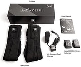 SNOW DEER Upgraded Rechargeable Electric Heated Socks,7.4V 2200mAh Battery Powered Cold Weather Heat Socks for Men Women,Outdoor Riding Camping Hiking Motorcycle Skiing Warm Winter Socks