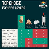 Fire Starter Cubes, 160 pcs - Easy BBQ Ignition - Natural, Waterproof & Odorless Firestarter Squares for Campfire, Charcoal Grill, Outdoor Fire Pit, Wood Stove, Fireplace, Logs - Camping Essentials