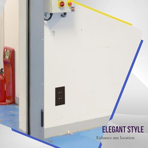 ENERLITES Duplex Receptacle Outlet Wall Plate, Gloss Finish, Midway Size 1-Gang 4.88" x 3.11", Unbreakable Polycarbonate Thermoplastic, UL Listed, 8821M-BR-10PCS, Brown (10 Pack)