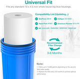 10" x 4.5" Whole House Sediment Water Filter, SimPure 5 Micron 10-inch Big Water Filter Replacement Cartridge Compatible with W15-PR, DGD-5005, FP15B, HD-950A, GXWH35F, GXWH30C for Well Water 4-Pack