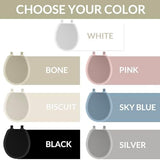 Mayfair 841EC 006 Cameron Toilet Seat Will Never Loosen and Easily Remove Durable Enameled Wood, Round, Bone