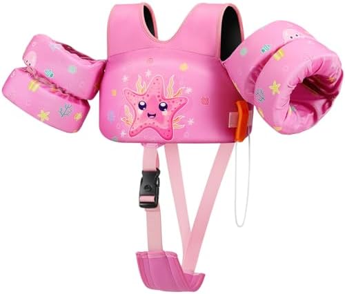 HeySplash Toddler Swim Vest, Toddler Floaties Fit 13-30 Lbs, Puddle Kids Jumper with Adjustable Strap, Pool Float Jacket Arm Floaties Baby Floatie Water Wing, Pool Sea Swimming Aid