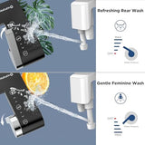 HOPOPRO Bidet Attachment for Toilet, Non-Electric Bidet Ultra-Slim Dual Nozzle (Feminine/Rear Wash), Fresh Cold Water Sprayer Bidets for Existing Toilets with Adjustable Pressure Control, Black