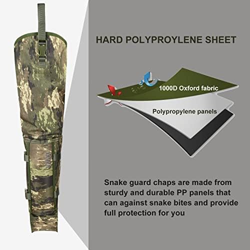skiguard Snake Gaiter Chaps for Hunting: Snake Bite Protection for Ankle to Thigh Snake Chap, Waterproof Snake Gaiter for Men