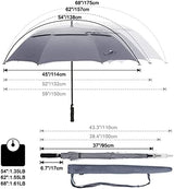 G4Free 47/54/62/68 Inch Automatic Open Golf Umbrella Oversize Extra Large Double Canopy Vented Windproof Waterproof Stick Umbrellas
