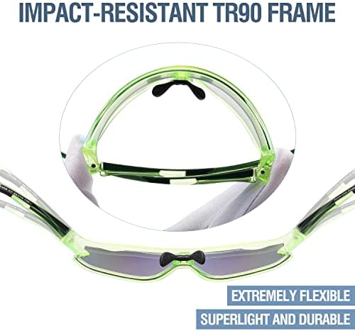 DUCO Kids Sunglasses Youth Baseball Sun Glasses Lightweight TR90 Frame UV400 Sports Cycling Shades for Boys Girls DK268