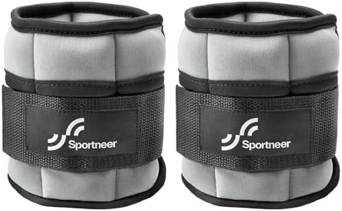 Sportneer Adjustable Ankle Weights 1 Pair 2 4 6 8 10 Lbs Leg Weight Straps for Women Men, Weighted Ankle Weights Set for Gym,Fitness, Workout,Walking, Jogging,1-5 lbs Each Ankle, 1 Pair 2-10 lbs