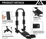 Leader Accessories Folding Kayak Rack 4 PCS/Set J Bar Car Roof Rack for Canoe Surf Board SUP On Roof Top Mount on SUV, Car and Truck Crossbar with 4 pcs Tie Down Straps