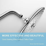 OFFO Shower Arm with Flange, 16 Inches Wall Mount Replacement Angle Shower Head Arm Wall-Mounted For Fixed Shower Head & Handheld Showerhead, Chrome