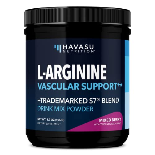 L-Arginine Powder - Nitric Oxide Supplement for Men and Women with L-Citrulline and Beet Root - Pre and Post Workout Support for Endurance and Recovery - Mixed Berry Flavor, 1 Month Supply (30 Scoops)