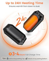 2 Pack AI Hand Warmer Rechargeable, Portable Electric Hand Warmers Reusable, USB Handwarmers, Outdoor/Indoor/Work/Studying/Camping/Hunting/Golf/Pain Relief/Game/Warm Gifts for Men Women Kids