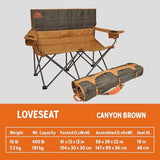 Kelty Loveseat Double Outdoor Camp Chair, 2-Person Camping, Festival, Concert Seat, Updated for 2022