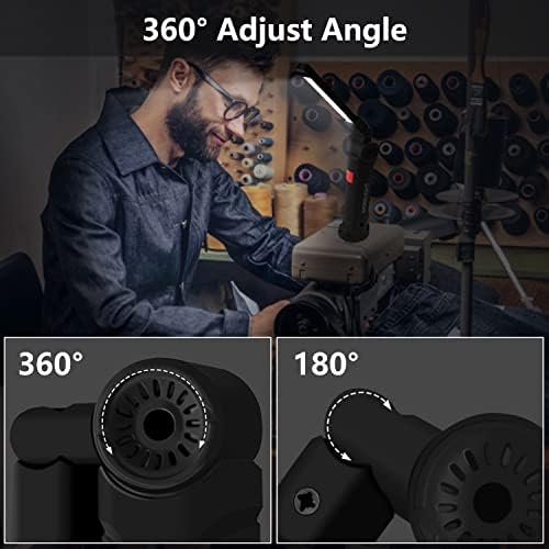 Working Light Portable, Rechargeable Work Lights with Magnetic Base Hanging Hook,360° Rotate 5 Modes,COB LED 800 Lumens Foldable Inspection Light for Car Repair, Grill and Outdoor Use(4pack)
