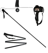 Aventik Fold-able Wading Staff Water Depth Safety Warning Sign Coated Stainless Steel Core T7075 Aluminum Body Corrosion Resistance