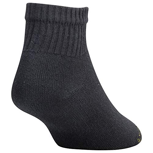 Gold Toe Men's Cotton Quarter Athletic Sock 6 Pair (12 PCS) 13-15 / Shoe: 12-16, BLACK)