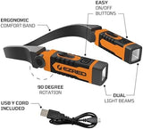 EZRED NK15-OR ANYWEAR Rechargeable Neck Light for Hands-Free Lighting, Orange, Perfect Light for Mechanics, Camping, Hunting, DIY Projects, Reading
