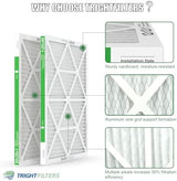 20x25x1 Air Filter 4 Pack, MERV 8 Pleated Dust Defense Air Filters Replacement Air Conditioner HVAC AC Furnace Filter, Durable and Lightweight