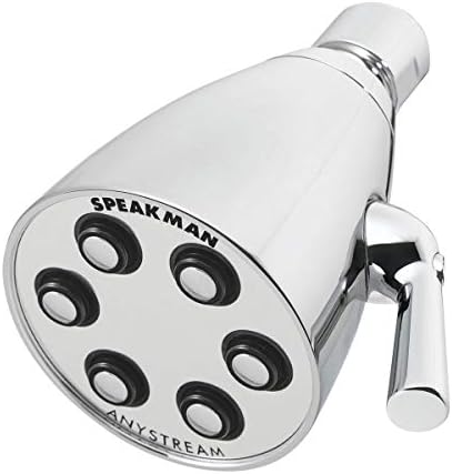 Speakman S-2252 Signature Icon Anystream Adjustable High Pressure Shower Head-2.5 GPM Solid Brass Replacement Bathroom Showerhead, Polished Chrome Finish