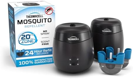 Thermacell E-Series Rechargeable Mosquito Repeller with 20’ Mosquito Protection Zone; Bug Spray Alternative; Scent Free