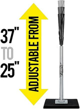 Portable Batting Tee for Baseball/Softball, Height Adjustment from 25-37 inch,Easy Transport Premium Baseball Tee with Rubber Top,Heave Duty Base Hitting Tee for Kids/Youths/Adults