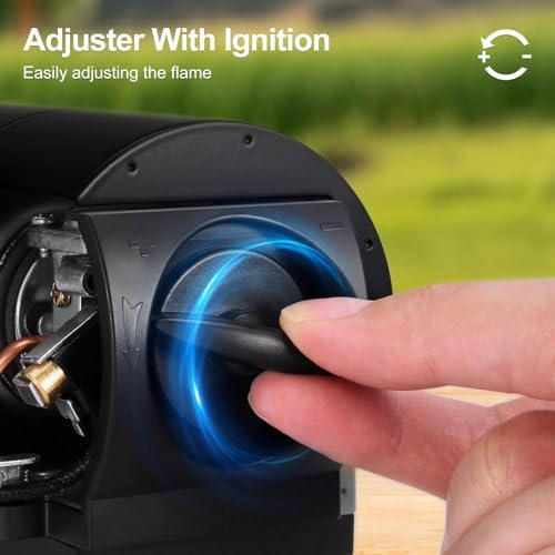 Odoland Portable Camping Stove Propane 1400W Gas Stove Collapsible Backpacking Stove for Indoor Outdoor Cooking Hiking and Picnic