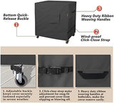 Porch Shield Waterproof Rolling 80-100 Qt Cooler Cart Cover Fits Most Patio Ice Chest Party Cooler (Black, 40"L x 20"W x 32"H)