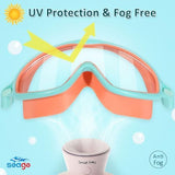 Seago Swim Goggles 2 Pack Anti-Fog Anti-UV Wide View Swimming Goggles for Kids 3-15