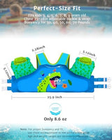 Toddler Swim Vest for 1-3-5,6,7,8,9 Years Old, Puddle Pool Floats Kids Jumper 20-30-50-60-70 Pounds, Swimming Arm Floaties with Shoulder Harness Arm Wings for Swimmies, Toddlers, Boys, Girls