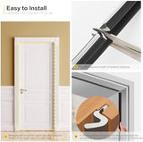 Weather Stripping Door Seal Strip - Soundproof Q-Shaped Foam for Exterior Door Frame, Large Gap Seal, Noise Cancelling, Easy to Install (Black, 40FT)
