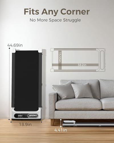 Under Desk Treadmill, Walking Pad for Home and Office, 2.5 HP Portable Walking Jogging Running Machine with Remote Control and LED Display